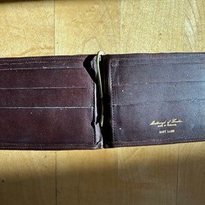 money clip credit card leather wallet hand made